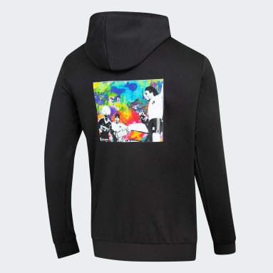 Polerón con Capucha Colo Colo Graphic Negro Hombre Fútbol