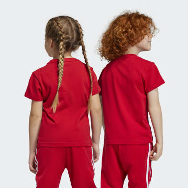 เด็ก Originals สีแดง เสื้อยืด Adicolor Trefoil
