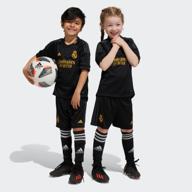 Miniterceiro Equipamento 23/24 do Real Madrid Preto Criança Futebol