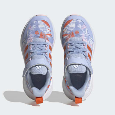 Zapatillas adidas x Disney FortaRun 2.0 Moana Cloudfoam Tira Ajustable y Cordones Elásticos Azul Niño Sportswear