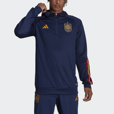 Camisola com Capuz de Viagem da Espanha Azul Homem Futebol