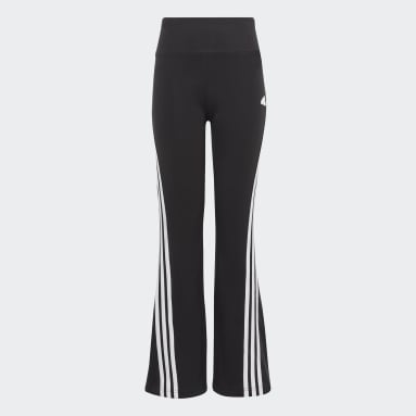 Girls sportswear Black 퓨쳐 아이콘 3S 코튼 플레어드 레깅스