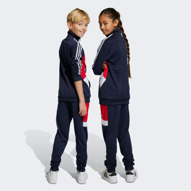 Colorblock 3-Stripes Track Suit Niebieski