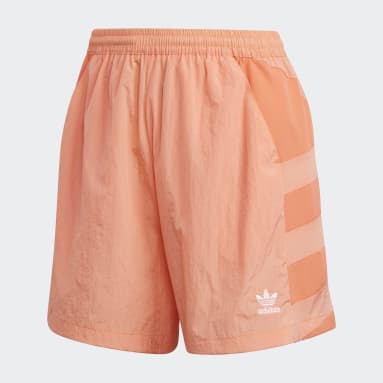 Women Originals Orange Large Logo Shorts