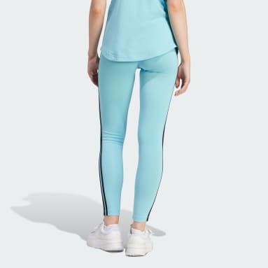 Legging Essentials 3-Stripes Turquesa Mulher Sportswear