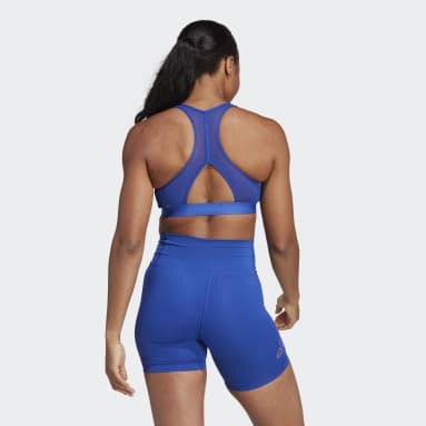 Women Gym & Training Blue Powerreact Hyperbright Medium-Support Bra