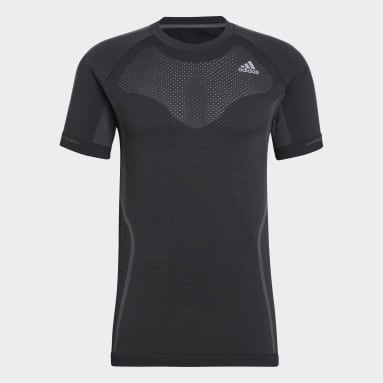 Men Running Black Primeknit Tee