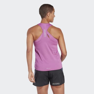 ผู้หญิง วิ่ง สีม่วง เสื้อกล้าม Parley Adizero Run