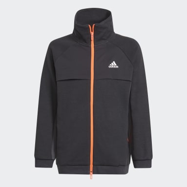 Veste de survêtement XFG Zipped Pocket Loose Noir Garçons Sportswear