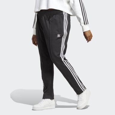Ženy Originals černá Sportovní kalhoty Adicolor SST (plus size)