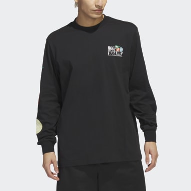 Camiseta Manga Longa Basketball Graphic Preto Homem Originals
