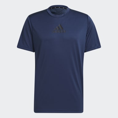 Camiseta Primeblue Designed To Move Sport 3 Rayas Azul Hombre Training
