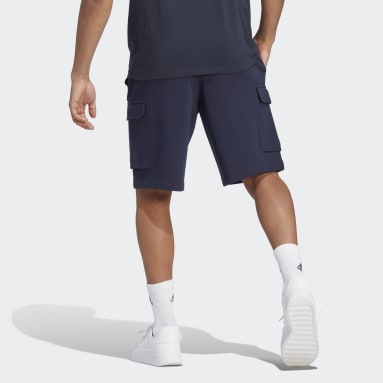 Herr Sportswear Blå Essentials French Terry Cargo Shorts