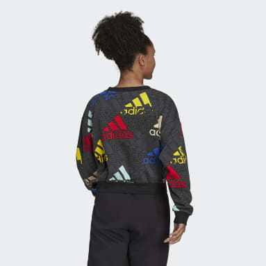 Dames Sportswear Essentials Multi-Colored Logo Crop Sweatshirt