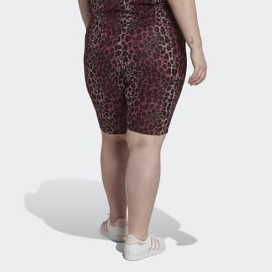 Women's Originals Burgundy Bike Short Tights (Plus Size)