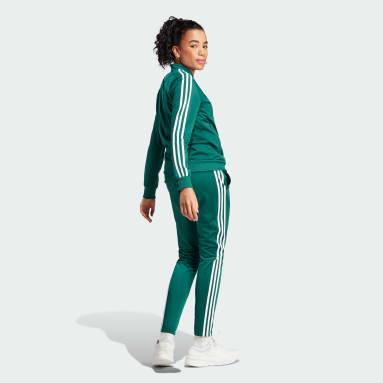 Women Sportswear Green Essentials 3-Stripes Track Suit