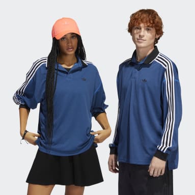 Originals Long Sleeve Poloshirt – Genderneutral Blau
