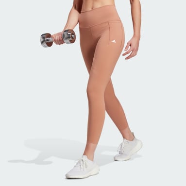 Women Gym & Training Brown Opt 트레이닝 럭스 7/8 레깅스