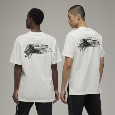 Y-3 White Y-3 Brush Graphic Tee