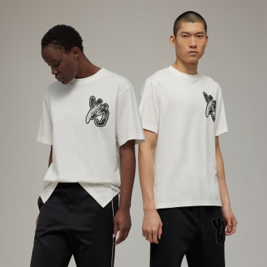 Camiseta manga corta Brushstroke Graphic Y-3 Blanco Y-3