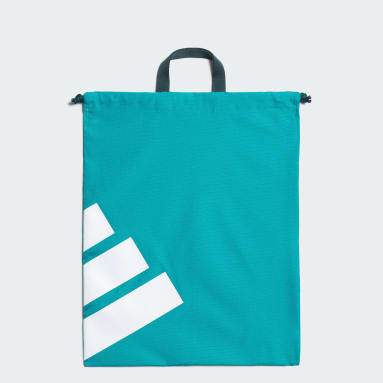 adidas THREE STRIPES LOGOトートバッグ グレー×グリーン アディダス（adidas）（メンズ、レディース）バッグ スウェット