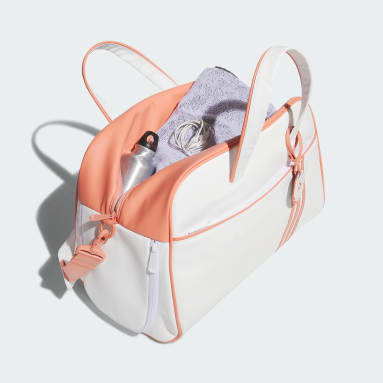 Women Golf White 3-Stripes Boston Bag