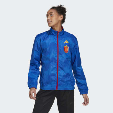 Women Football Red Spain Anthem Jacket