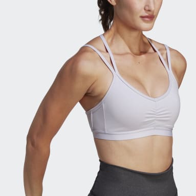 Ženy Joga fialová Športová podprsenka Yoga Essentials Light-Support