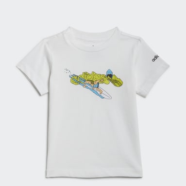 Graphic Stoked Beach T-skjorte Hvit