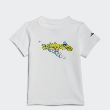 T-shirt de plage graphique Stoked Blanc Enfants Originals