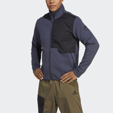 Men Rugby Blue All Blacks Rugby Lifestyle Jacket