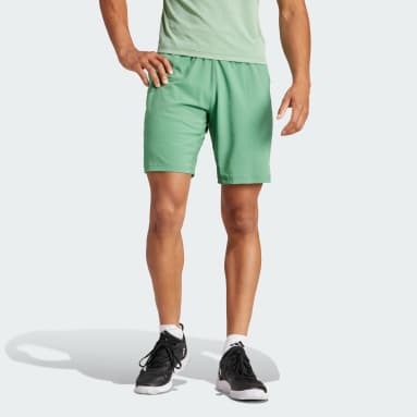 Men Tennis Green Tennis Ergo Shorts