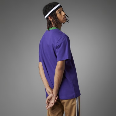 Camiseta Adicolor Heritage Now Large Trefoil Violeta Hombre Originals