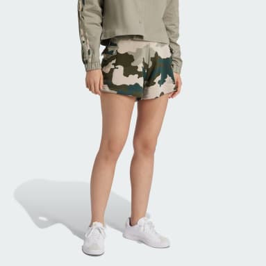 Essentials 3-Stripes Camo-Print Cargoshort