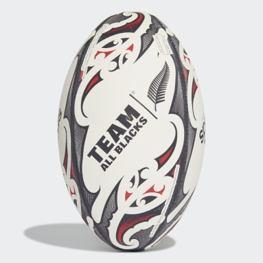 Men Rugby White New Zealand Replica Rugby Ball