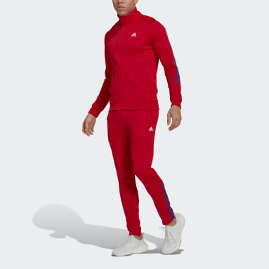 Tuta Slim Zipped Rosso Uomo Sportswear