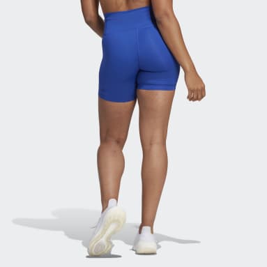 Frauen Fitness & Training Optime Hyperbright Training High-Rise kurze Leggings Blau
