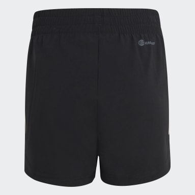Youth 8-16 Years Sportswear Black Training AEROREADY 3-Stripes Woven High-Rise Shorts