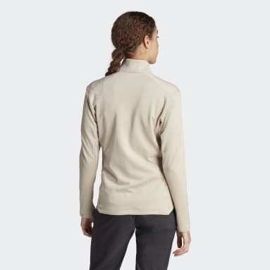 Women TERREX Beige Terrex Multi Light Fleece Full-Zip Jacket