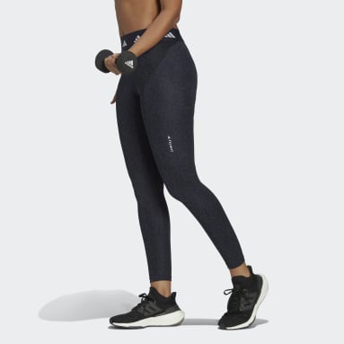 Leggings Techfit Pixeled Camo Blu Donna Fitness & Training