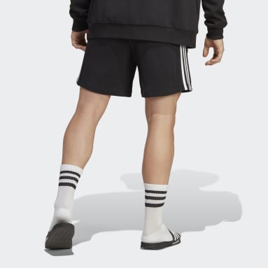 Men sportswear Black Essentials French Terry 3-Stripes Shorts