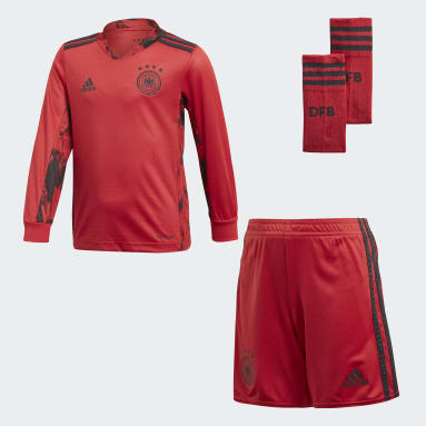 Boys Football Red Germany Home Goalkeeper Mini Kit