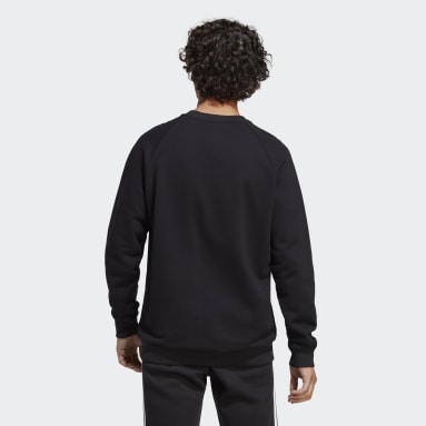 Men Originals Black Adicolor Classics Trefoil Crewneck Sweatshirt
