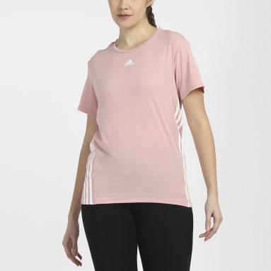 Women Training Pink TRAIN ICONS 3-STRIPES TEE