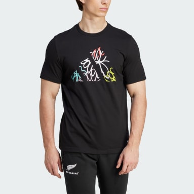 T-shirt dos All Blacks Preto Homem Rugby