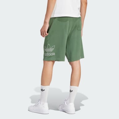 Men's Originals Green Adicolor Outline Trefoil Shorts