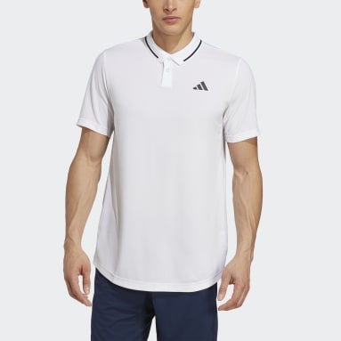 Men Tennis White Club Tennis Piqué Polo Shirt