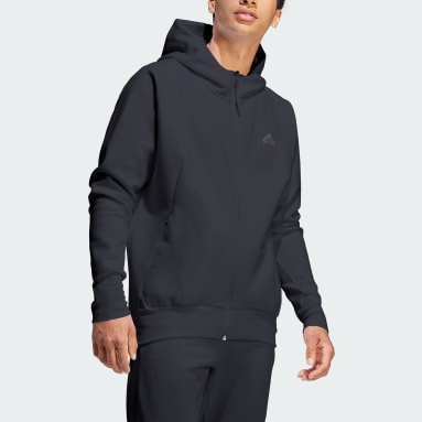 Essentials Fleece 3-Stripes zip-up sweatshirt in black for men - ADIDAS  PERFORMANCE - Pavidas