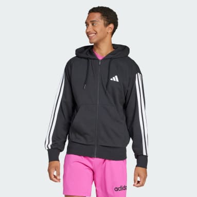Casaco com Capuz em Moletão 3-Stripes Essentials
