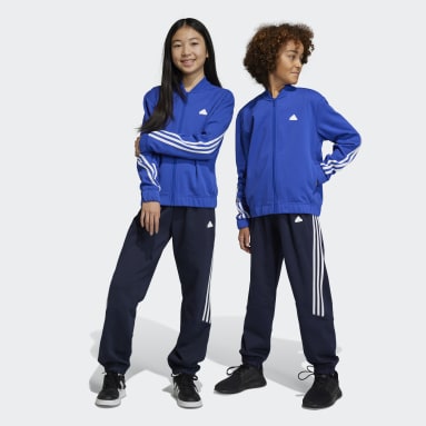Kinder Sportswear Future Icons 3-Streifen Trainingsanzug Blau
